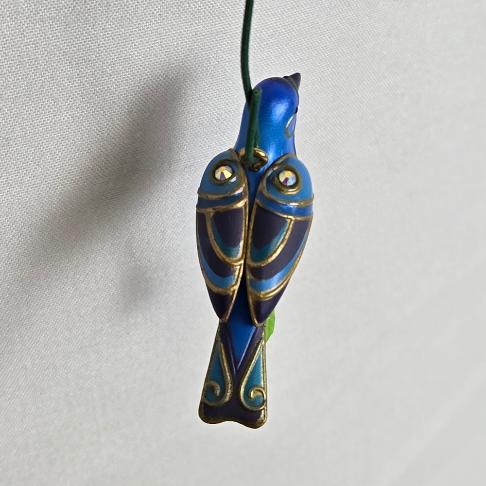 Hallmark Keepsake Blue Bunting Mini Ornament Beauty of Birds Series 2015 - Picture 3 of 8